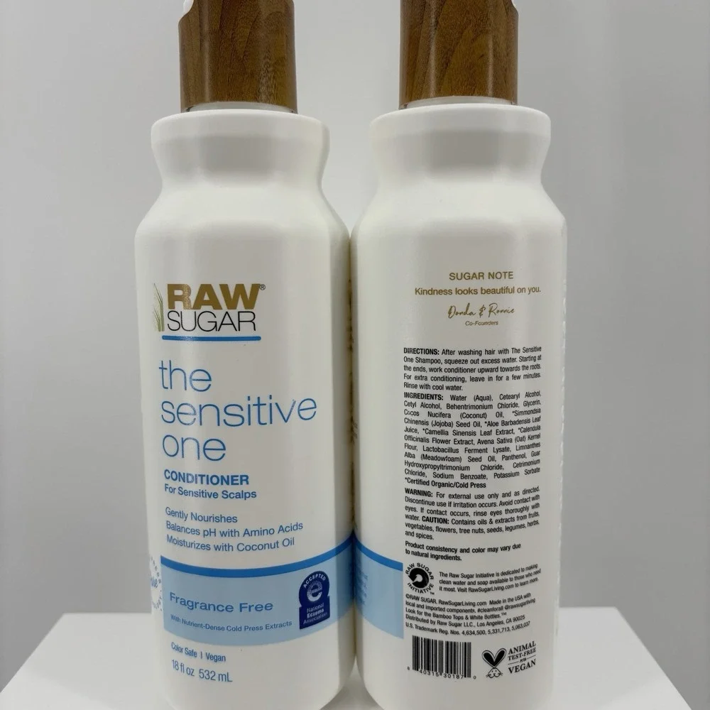 Raw Sugar The Sensitive One 4 Bottles Of Conditioner Fragrance Free 18oz Each‎